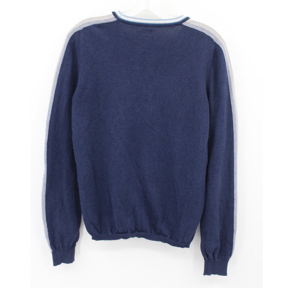 Faherty Surf Side Stripe Sweater Size S Preppy Cotton Cashmere In Mist Stripe - Picture 2 of 5